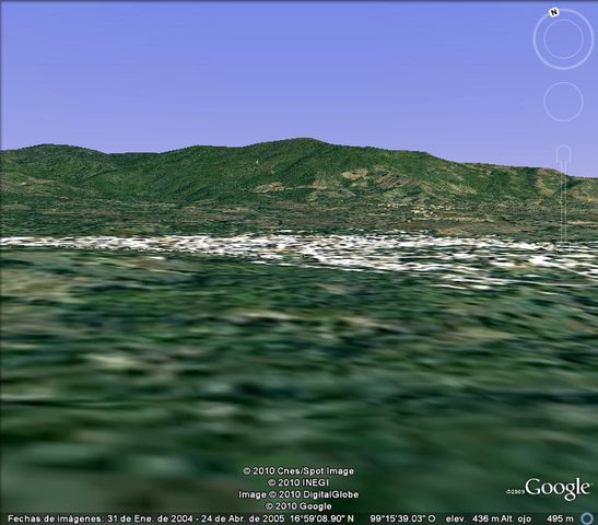 Vista, cerro de los cimientos